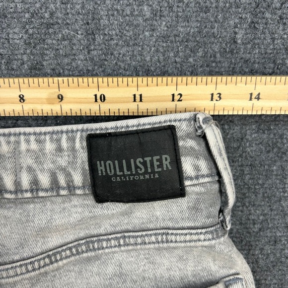 Hollister High Rise Vintage Baggy Cargo Jeans Women 1R 25x31 Light Wash Wide Leg - Picture 7 of 11